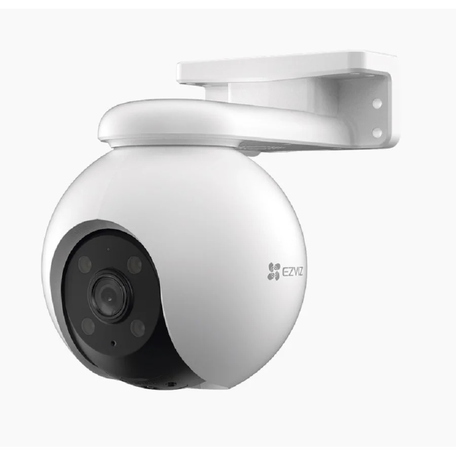 CAMARA PT 3K EZVIZ CS-H8-3K 5MP / COBERTURA PANORAMICA 360 / DETECCION HUMANA / DETECCION DE VEHICULO/ SIRENA / LUZ PARPADEANTE / COLORES EN OSCURIDAD / MICRO SD / PRESETS / EXTERIOR