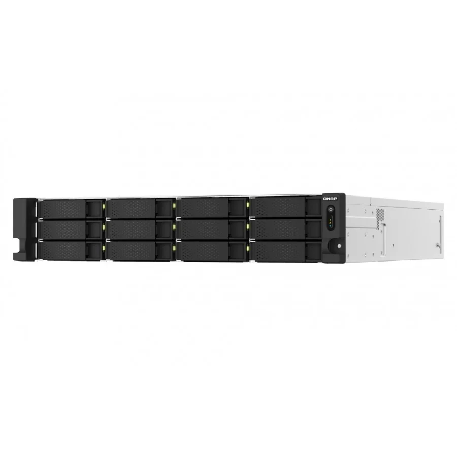Nas Qnap Ts-H1887Xu-Rp-E2334-16G-Us/18 Bahias/ Rack 2U/ Intel Xeon 4 Nucleos, Hasta 4.8 Ghz/16Gb Ram, Hasta 128Gb/2.5Gbe2/10Gbe1/25Gbeopcional/M.2/Usb3.22/Fuenteredu/Hotswap/No Incluye Discos