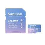 Memoria Sandisk Micro Sdxc Creator 512Gb Lect 190Mb/S Esc 130Mb/S Graba 4K/5.3K Sdsqxav-512G-Gn6Ms - Imagen 2