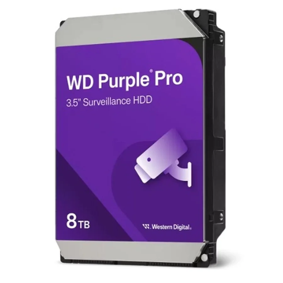 DISCO DURO INTERNO WD PURPLE PRO 8TB 3.5 ESCRITORIO SATA3 6GB/S 256MB 7200RPM 24X7 IA DVR NVR 1-16 BAHIAS 1-64 CAMARAS WD8002PURP