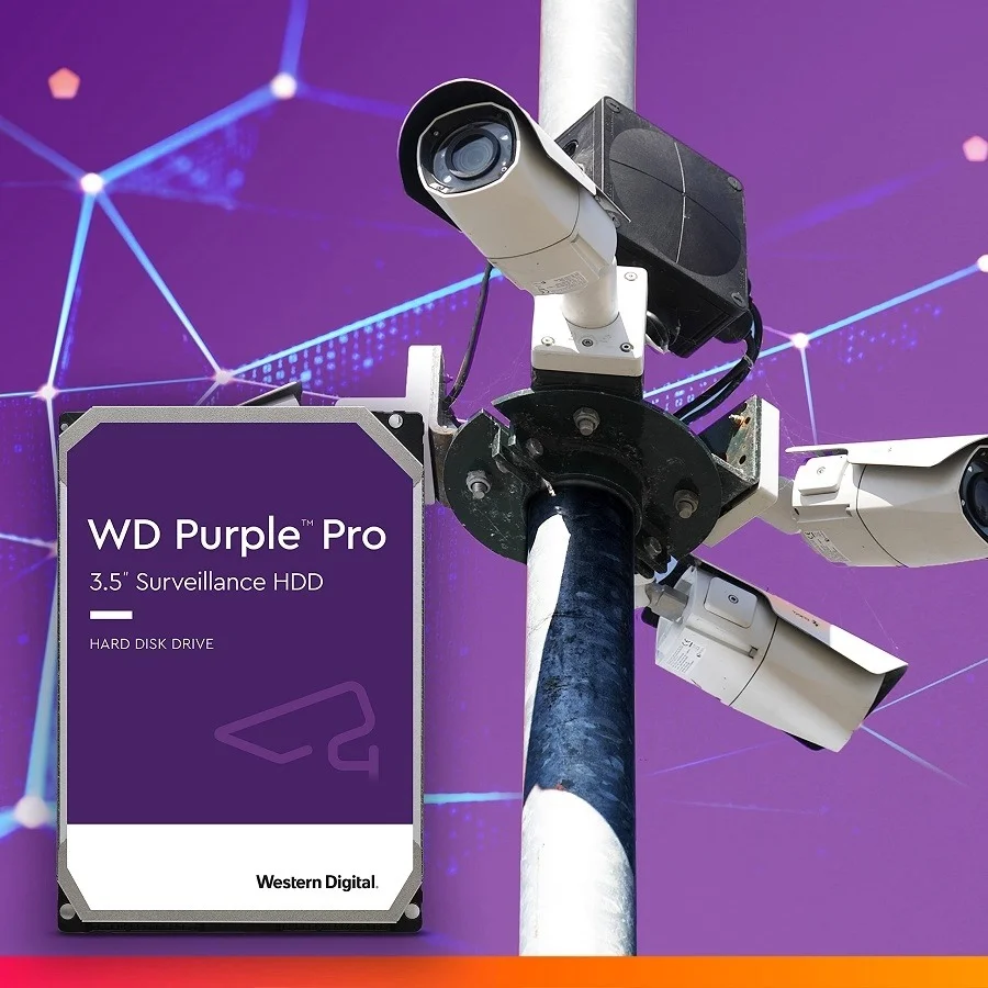 Disco Duro Interno Wd Purple Pro 22Tb 3.5 Escritorio Sata3 6Gb/S 512Mb 7200Rpm 24X7 Ia Dvr Nvr 1-16 Bahias 1-64 Camaras Wd221Purp