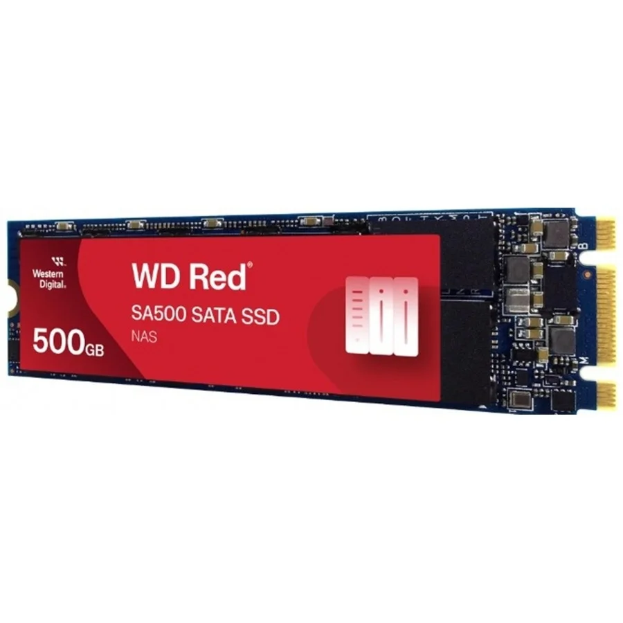 Unidad De Estado Solido Ssd Interno Wd Red Sa500 500Gb M.2 2280 Sata3 6Gb/S Lect.560Mbs Escrit.530Mbs Nas Wds500G1R0B
