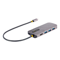 Docking Station - Adaptador Multipuertos Usb C, Hdmi De 4K Y 60Hz, Hub Usb-A 3.2 De 3 Puertos De 5Gbps, Pd De 100W, Gbe - Startech.Com Mod. 127B-Usbc-Multiport