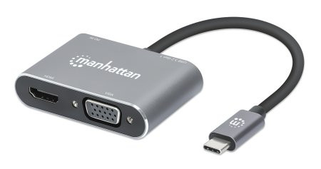 Docking Usb,Manhattan,130691,-C  4 Ptos, Hdmi/Vga, Usb-A/Usb-C Pd
