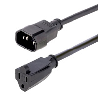 Cable De 1M De Extension De Alimentacion Para Computadoras, Iec 320 C14 A Nema 5-15R, 10A 125V, Alargador - Startech.Com Mod. 1415R-3F-Power-Cord
