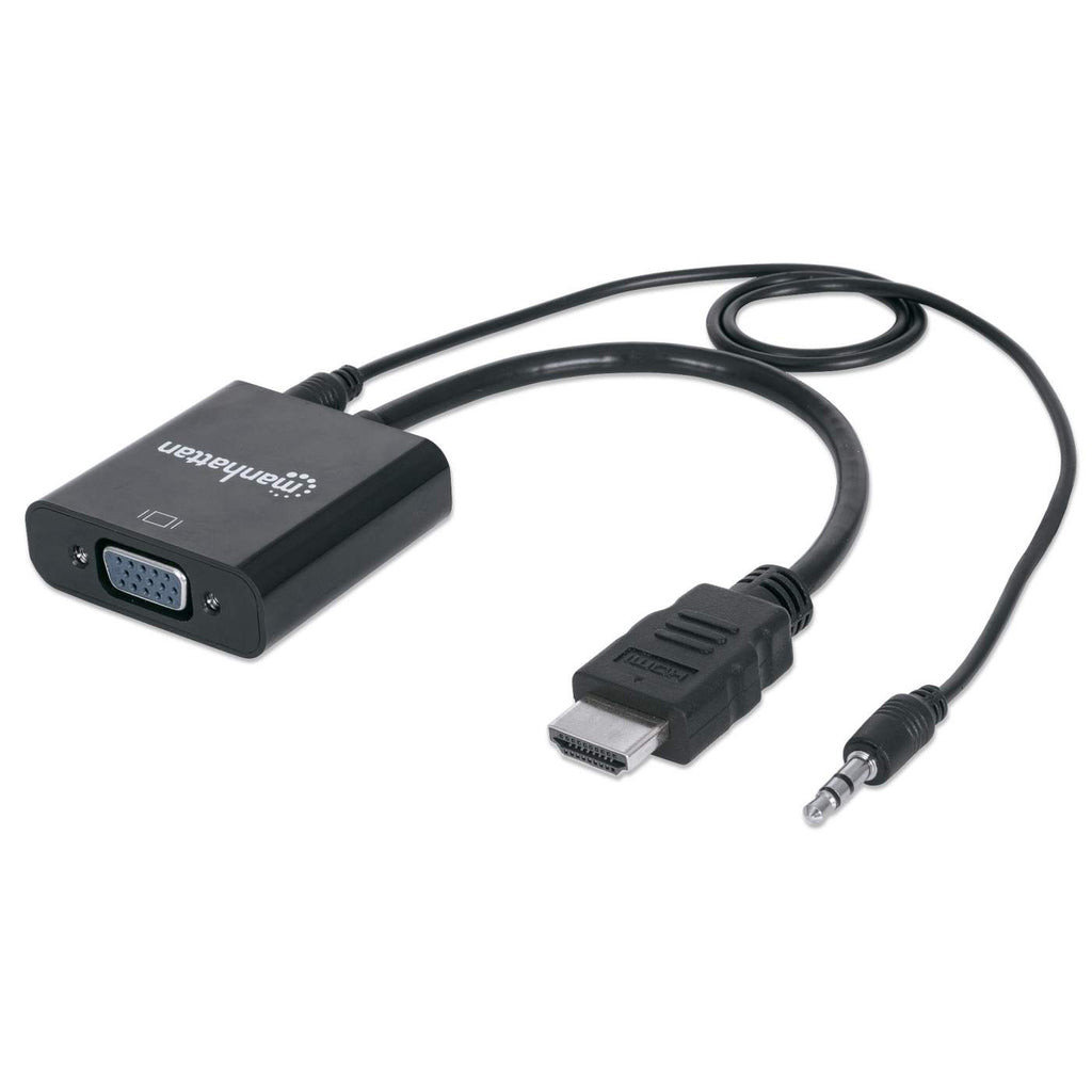 Convertidor Manhattan HDMI/VGA con Audio Color Negro