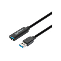 Cable Usb Extensión, Manhattan,1537517,V3.2 Ext. Activa  10.0M Negro