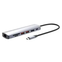 Estacion Docking Manhattan USB-C con lector de tarjetas