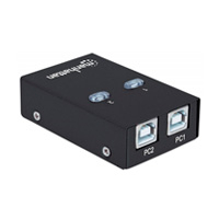 Multiplexor Usb Manhattan,162005, Usb 1:2 Comparte 1 Disp A 2Pc