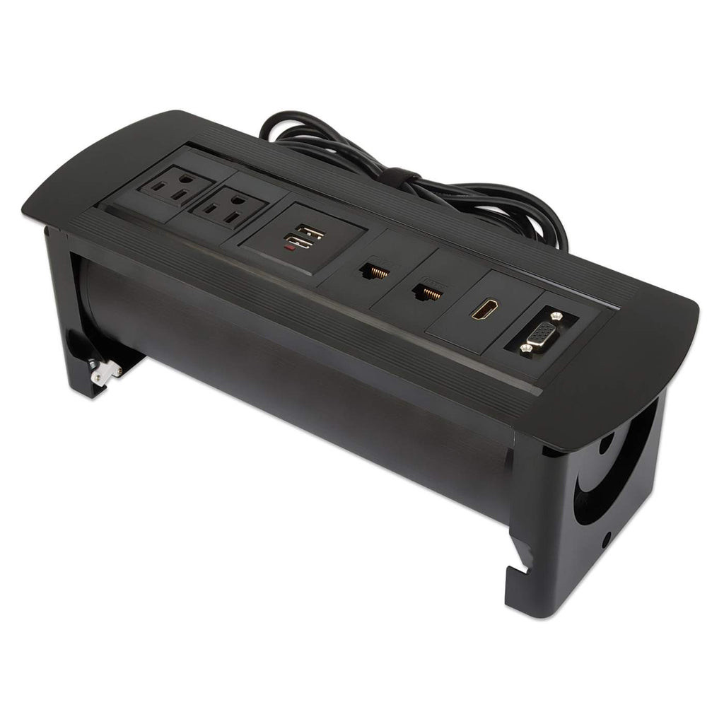Caja Conexión,Manhattan,164856, Enchufe/Usb/Hdmi/Vga/Red, Para Mesa