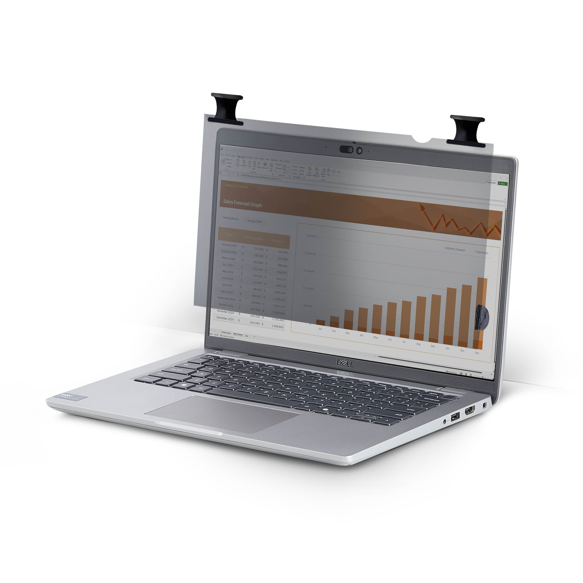 Filtro De Privacidad Táctil Brillante Para Laptop 16In 16:10 - Protector De Pantalla - De Voltear - Transmitancia Del 75% - Filtro Antirreflejo - Àngulo De Visión De +/- 30 Grados