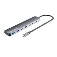 Hub/Manhattan/181167/Hub De 7 Puertos 10G/5G Usb-C / Usb-A 4+3 Con Power Delivery