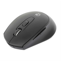 Mouse Manhattan Optico Inalambrico 6 botones 2.4G Negro