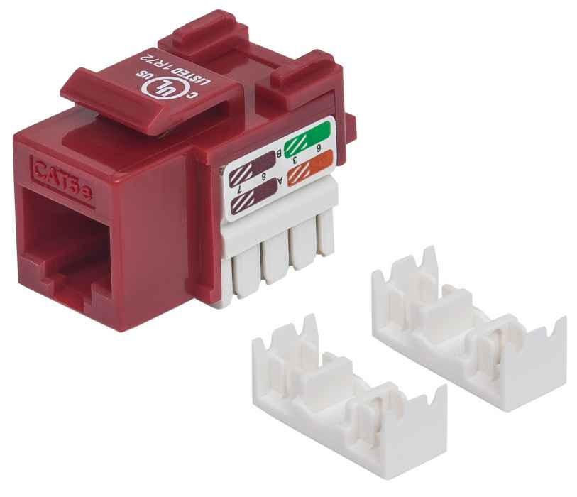 Jack,Intellinet,210478, Cat 5E De Impacto Keystone Rojo