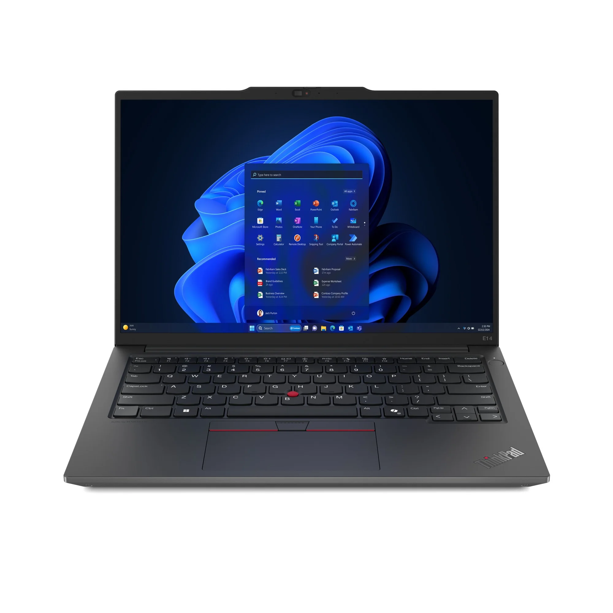 Laptop Lenovo ThinkPad E14 G6 14" Intel Core Ultra 5 125U Ram 16GB SSD 512GB SSD Windows 11 Pro Negro 3 Años Onsite
