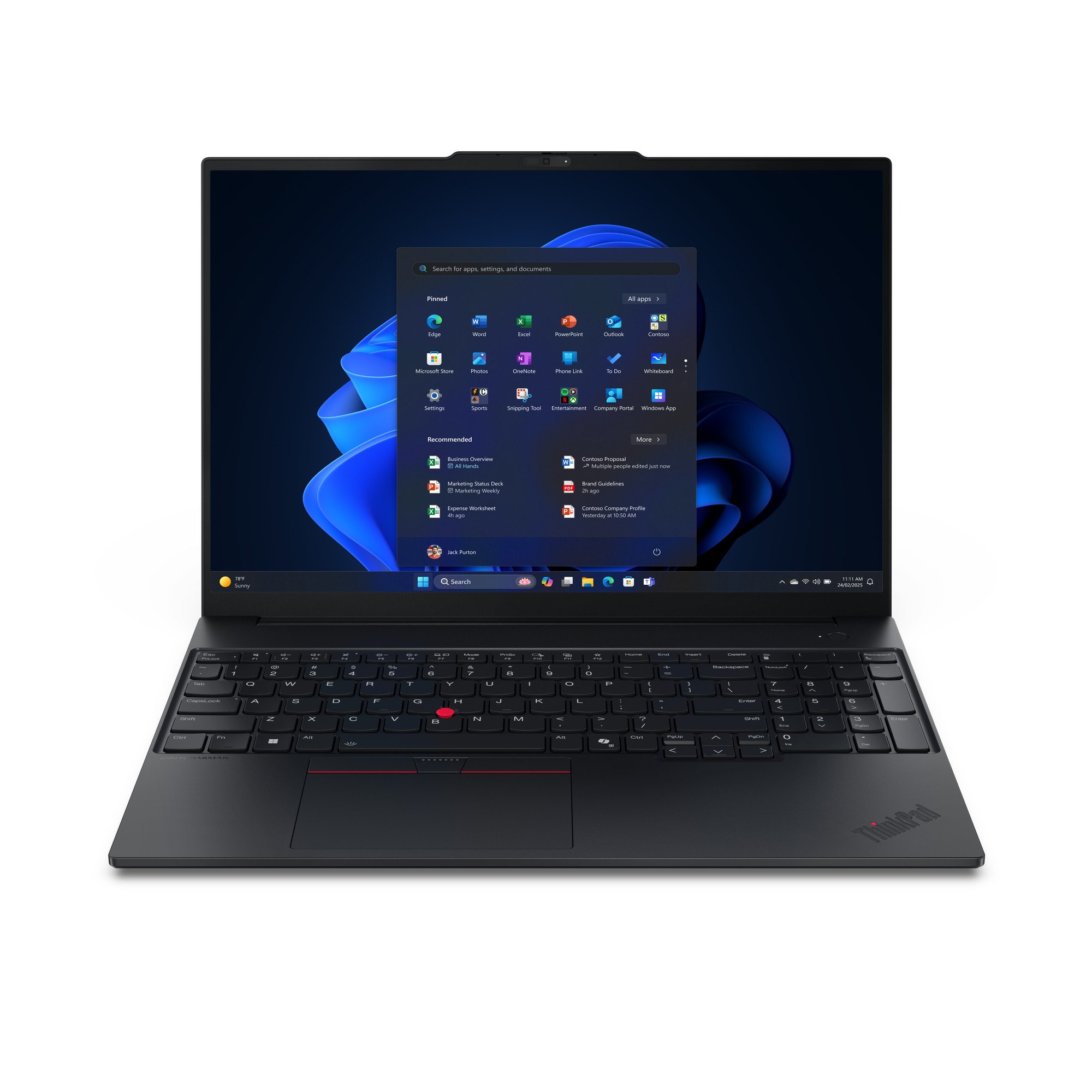 Laptop Lenovo Thinkpad E16 Gen 3 / Core 7 240H 5.2Ghz / 16Gb Ddr5 / 512Gb Ssd / 16 Wuxga 1920X1200 / Negro / Win 11 Pro / 3Yr Premier Support