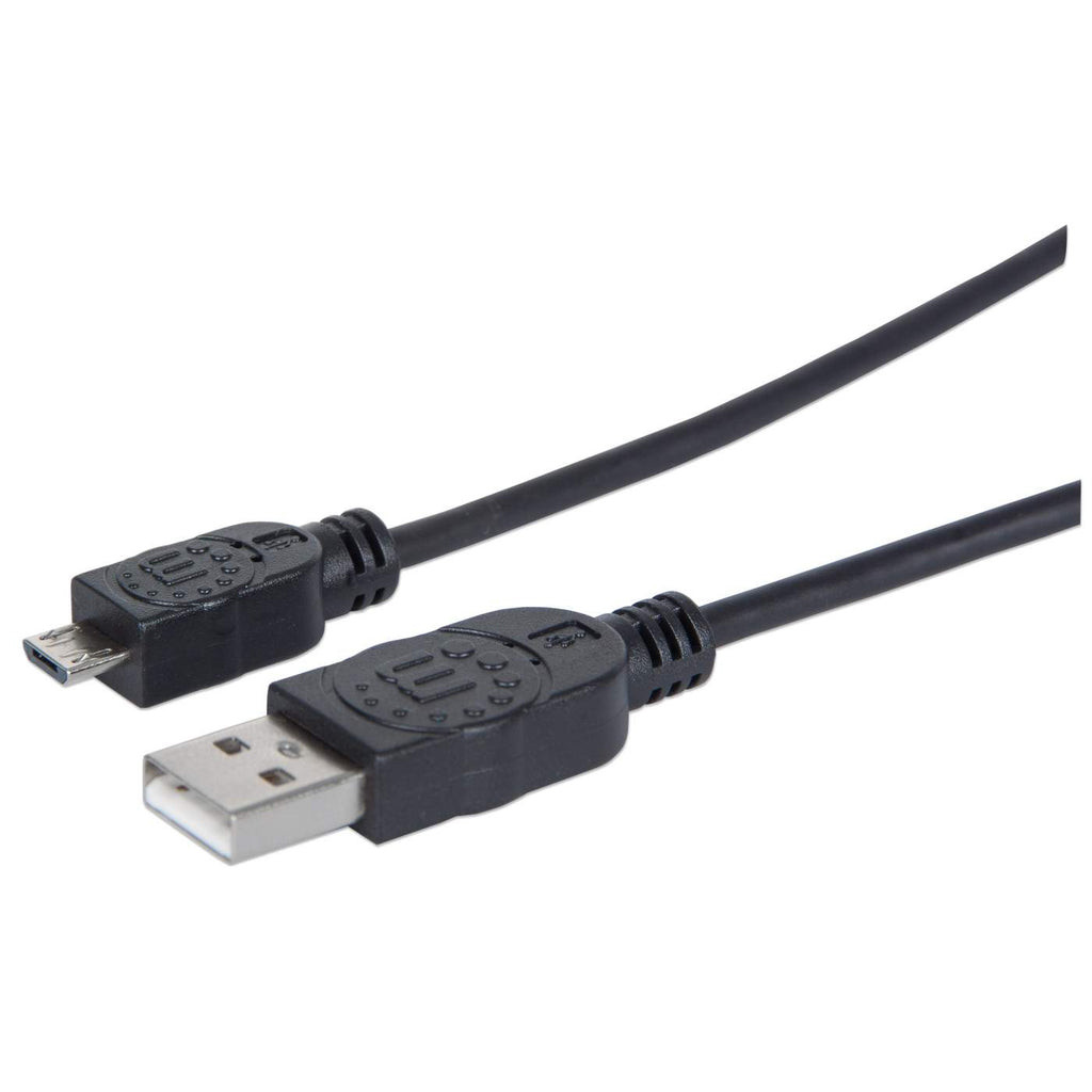 Cable Usb,Manhattan,307161, V2 A-Micro B, Bolsa Pvc 1.0M Negro