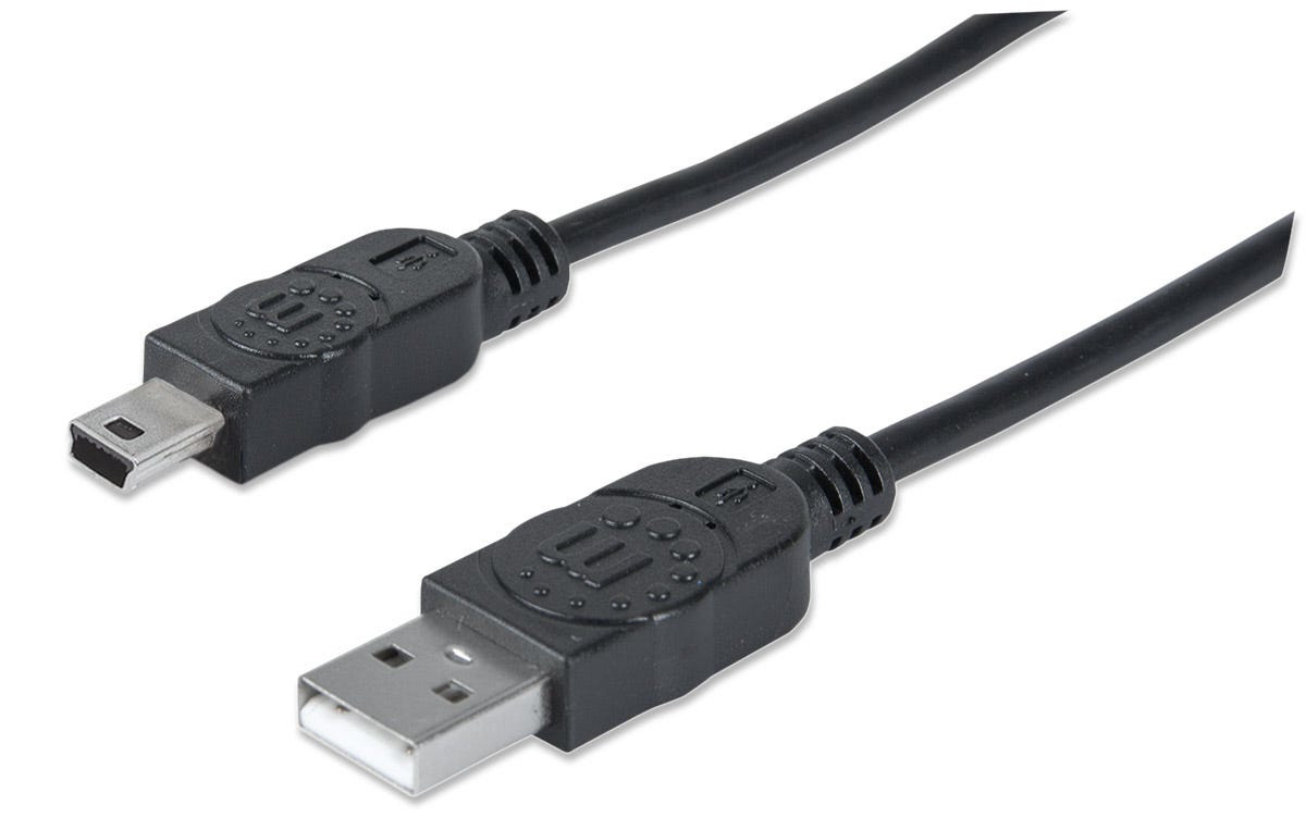 Cable Usb,Manhattan,33375, V2.0 A-Mini B 1.8M Negro