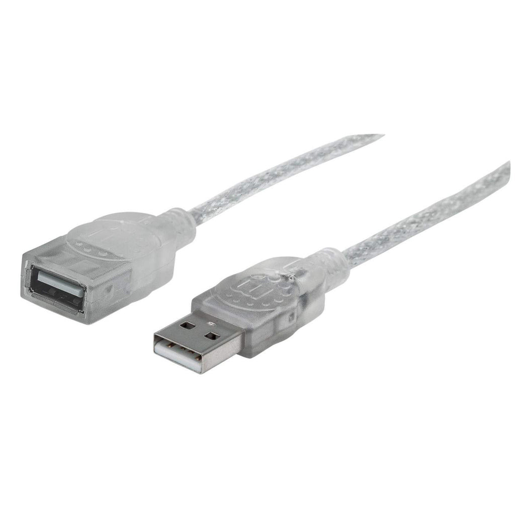 Cable Usb,Manhattan,336314, V2.0 Ext. 1.8M Plata