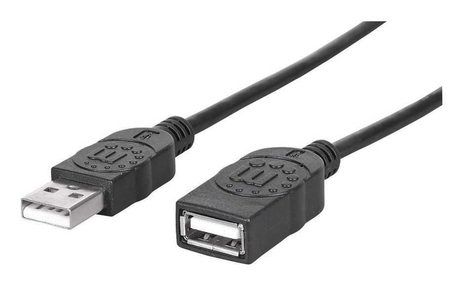 Cable Usb,Manhattan,338653, V2.0 Ext. Tipo A  1.8M Negro