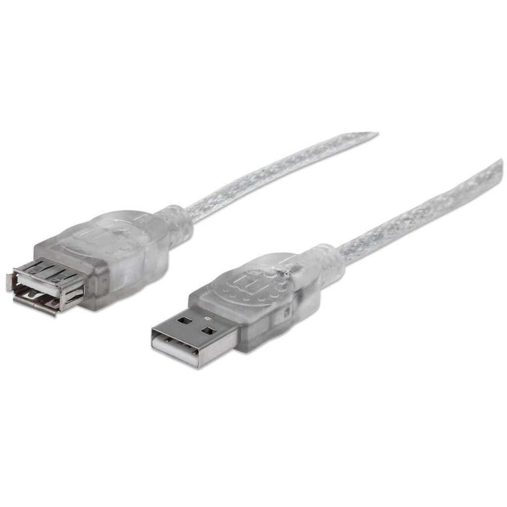 Cable Usb,Manhattan,340496, V2.0 Ext. 3.0M Plata