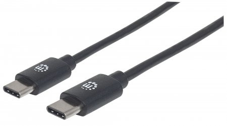 Cable Usb,Manhattan,354868,-C V2.0, C-C 0.5M Negro  60W, 480Mbps