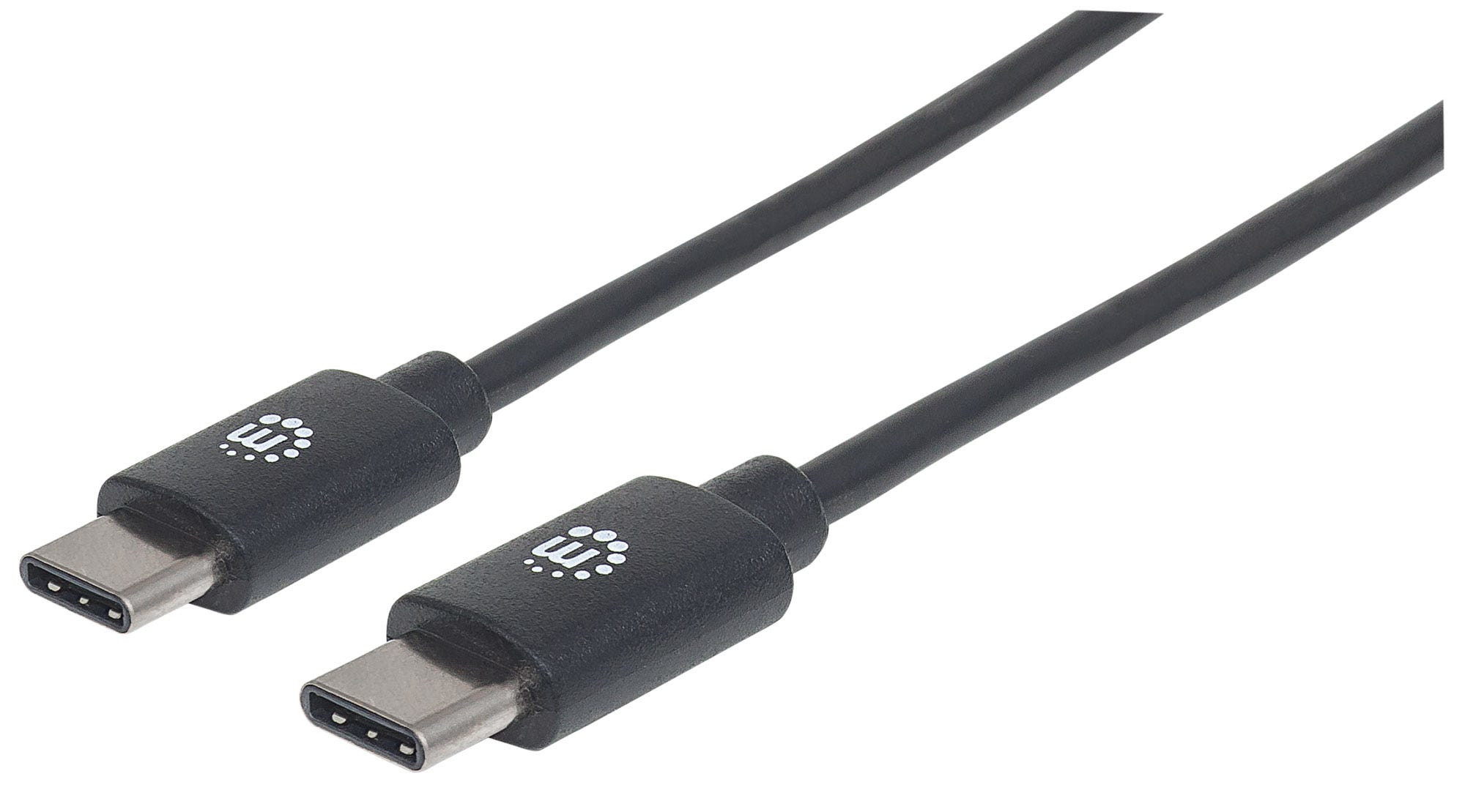 Cable Usb,Manhattan,354875,-C V2.0, C-C 2M Negro 60W, 480Mb