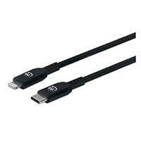 Cable Lightning,Manhattan,394192, A Usb-C 0.5M, Negro
