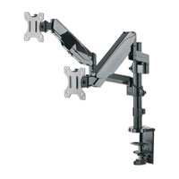 Soporte Monitor Manhattan Universal para 2 Monitores 17" a 32" Pistón Gas Hasta 8 Kg