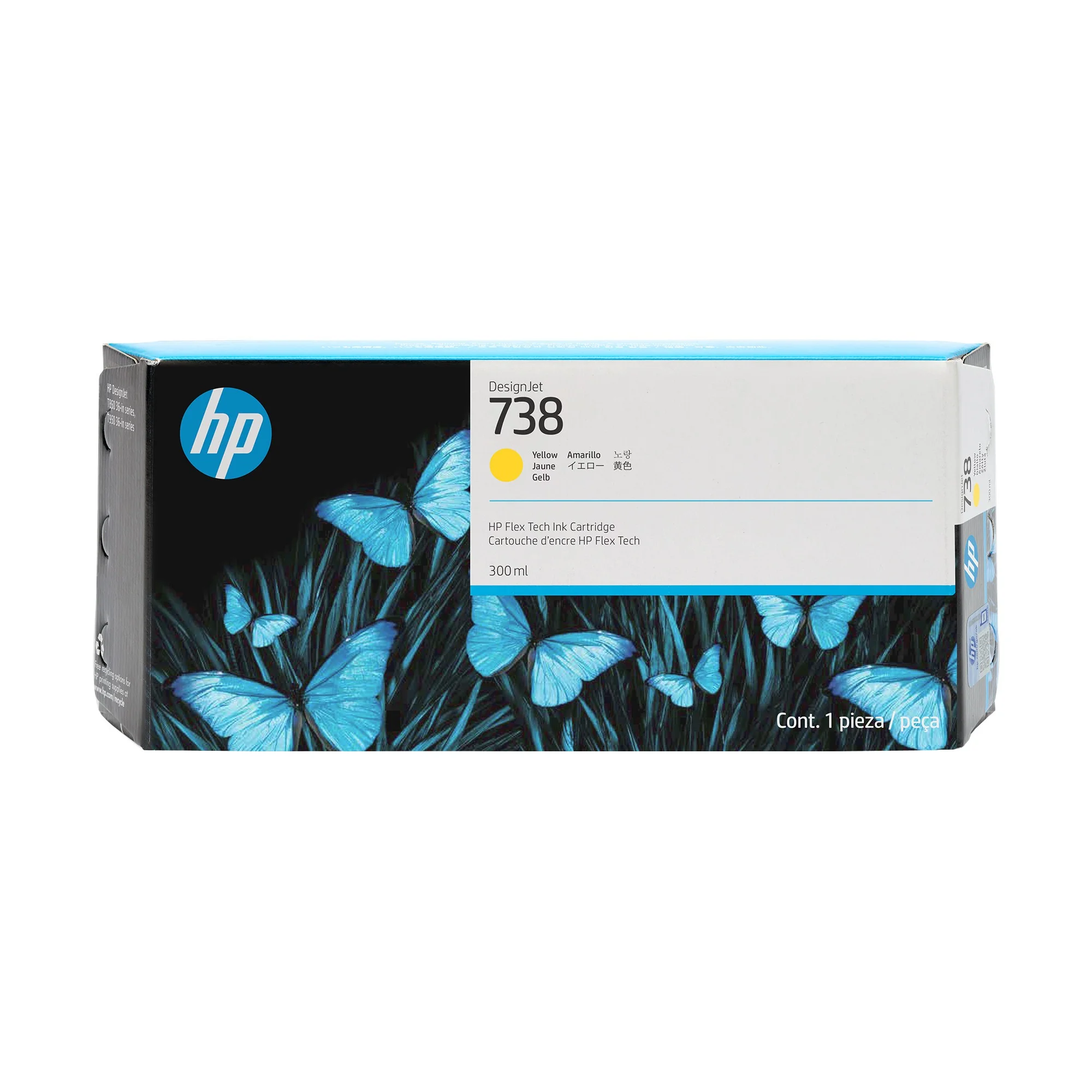Tinta HP DesignJet 738 300ml Color Amarillo