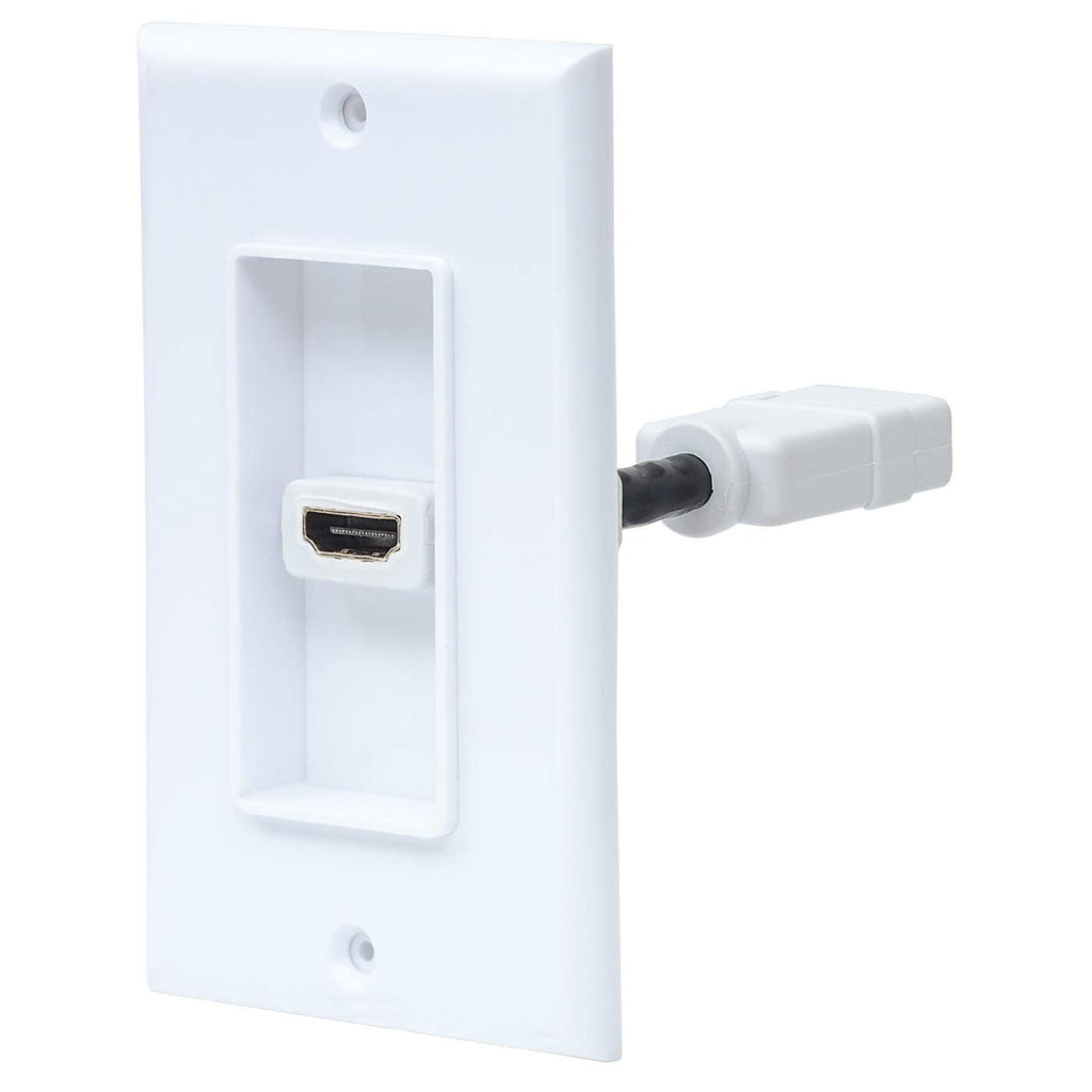 Cople Hdmi,Manhattan,771719, Blanco Con Faceplate 1 Puerto