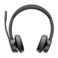 DIADEMA HP POLY 77Y98AA VOYAGER 4320/ MICROSOFT TEAMS, INALAMBRICA, BLUETOOTH, BINAURAL, USB-A DONGLE BT700, ALCANCE 50M, HASTA 24 H DE CONVERSACION, HASTA 2 DISPOSITIVOS SIN BASE DE CARGA