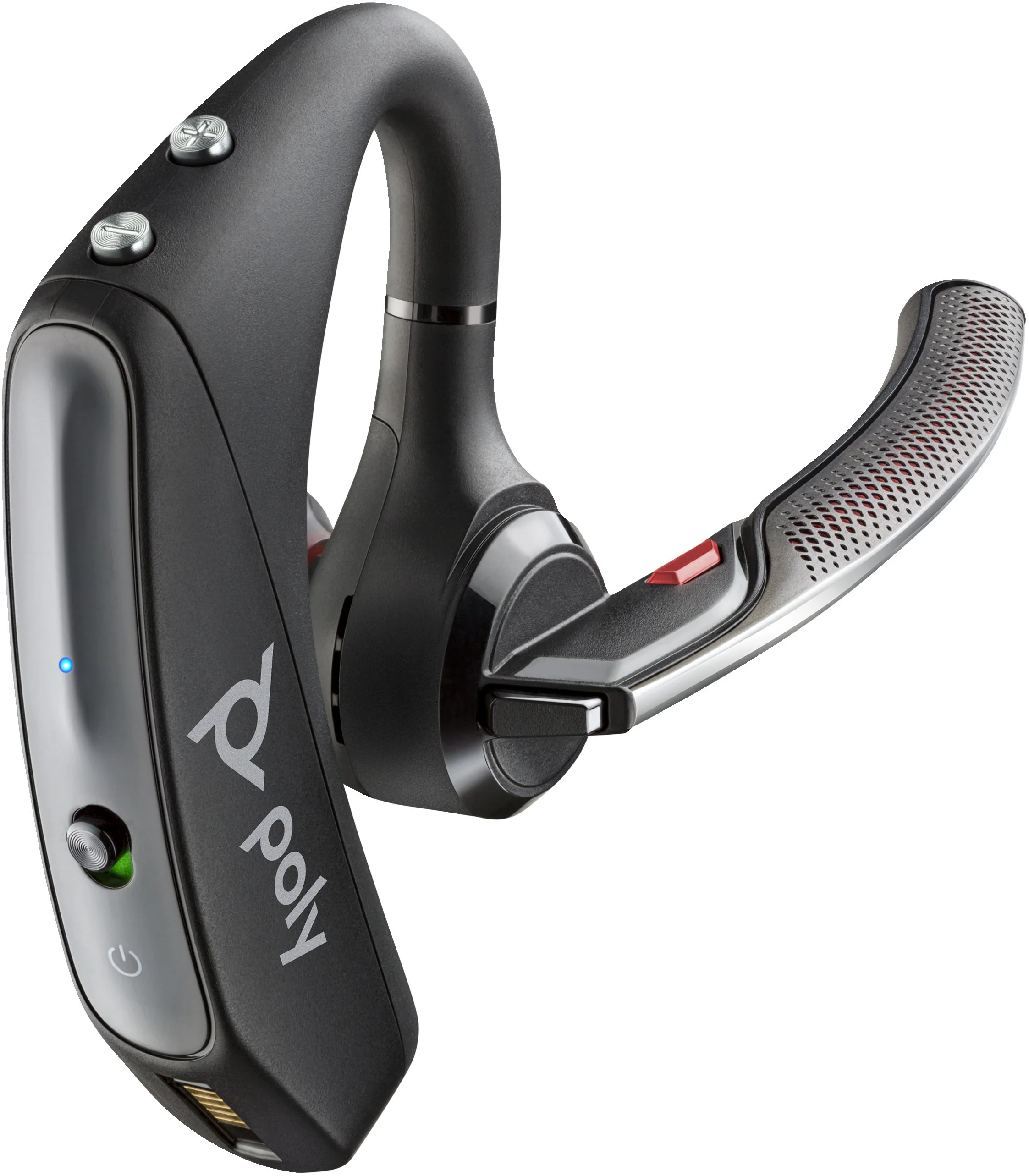 Manos Libre Hp Poly 7D793Aa#Aba Voyager 5200 / Monoaural, Con Base De Carga, Inalámbrico, Bluetooth, Receptor Usb-A, Duración Hasta 7 Hrs, Negro