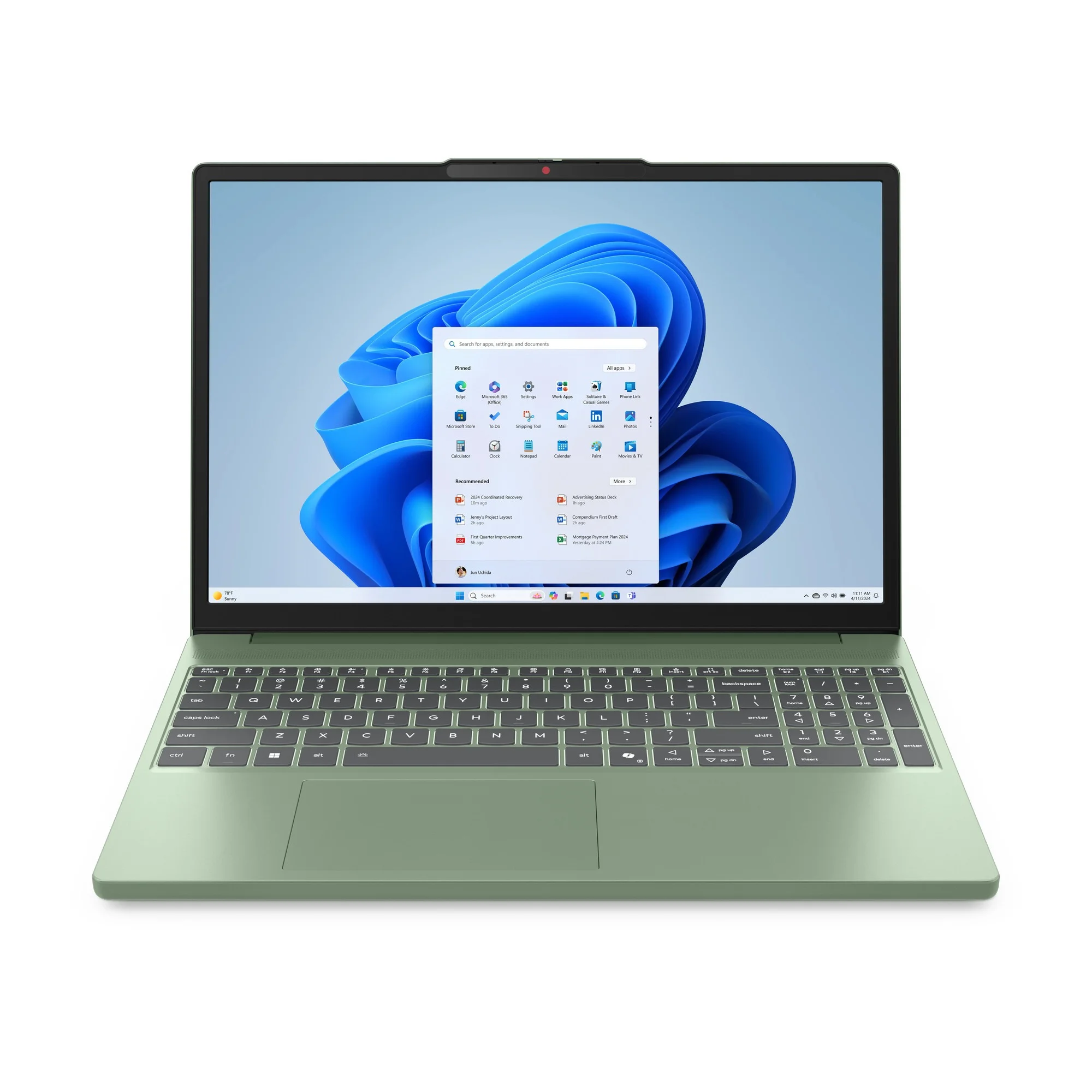 Laptop Lenovo Ideapad Slim 3 15Irh10/Core I5-13420H 2.1 Ghz/8Gb/512Gb Ssd/15.3 Wuxga/Color Verde Espuma De Mar/Win 11 Home/ 1 Año En Centro De Servicio