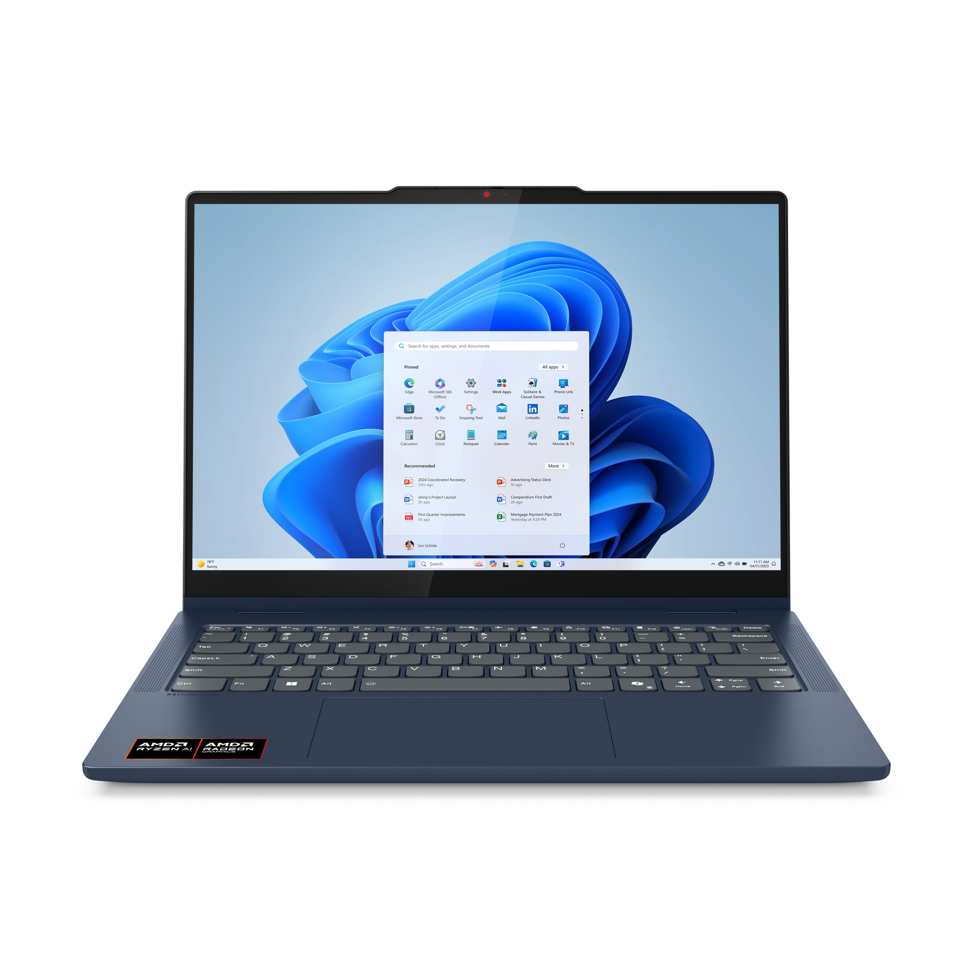 MPN-83KT002TLM-featured Laptop Lenovo IdeaPad 5 2-in-1 14" WUXGA AMD Ryzen AI 7-350 50 TOPS 16GB 512GB Radeon 860M W11 Home Copilot+PC Wi-Fi 7 - Imagen 1