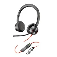 Poly Auriculares estéreo USB-C Blackwire 8225 + Adaptador USB-C/A