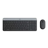 Kit Teclado y Mouse Logitech MK470 Inalámbricos Ultra Delgados Color Negro