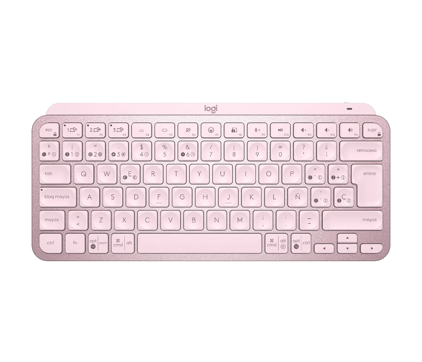 Teclado Logitech MX Keys Mini Inalámbrico Minimalista Color Rosa