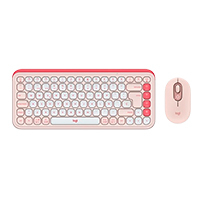 Teclado/Mouse Logitech Pop Icon Inalambrico Bluetooth Easy-Switch Rosa