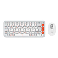 Teclado/Mouse Logitech Pop Icon Inalambrico Bluetooth Easy-Switch Blanco