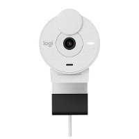 Cámara Web Logitech Brio 300 1080p USB-C con Corrección Iluminación Automática Micrófono Color Blanco Crudo