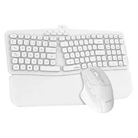 Kit Teclado Y Mouse Acteck Creator Ultra Confort Mk650 / Inalambrico / Membrana / Ergonomico / Reposabrazos / Blanco / Ac-939874