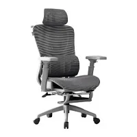 Silla Acteck Flux Ultra Ec696Hr / Ergonomica / Max 120 Kg / Reposabrazos 3D / Reposa Cabezas Ajustable / Material Transpirable / Mecanismo Tipo Mariposa / Inclinacion 140 Grados / Gris / Ac-943284