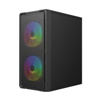 Gabinete Acteck Doom Ultra Mesh Gi750M / Mini Torre / Micro Atx, Mini Itx / Fuente De Poder Atx 500W Incluida / Panel De Cristal Templado / Negro /Ac-943772