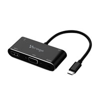 ADAPTADOR  TIPO C  / VORAGO / ADP-350   /  5 EN 1 /  HDMI, VGA, 3.5 MM, USB C Y USB 3.0