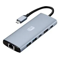 Docking Station Adesso Cyberhub 4035 Usb-C 6 En 1, Compatible Con X1 4K Hdmi, X2 Usb-A 3.2, 1X Usb-C 3.2, X1 Rj45, X1 Pd
