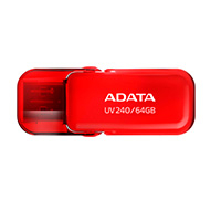 MEMORIA ADATA 64GB USB 2.0 UV240 ROJO (AUV240-64G-RRD)