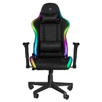 Silla Gamer Balam Rush Lightning Rush / Rgb / Hasta 150 Kg / Piston Clase 4 / Inclinacion 90 - 100 / Control Remoto / Negro / Br-931267