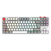 Teclado Gamer Balam Rush Level Pro Gk990 / Inalambrico / Dongle Usb- Bt -Usb C / Español / Win -Mac -Android / 88 Teclas / Mecanico / Iluminacion Rgb / 5 Dispositivos / Recargable /Blanco / Br-940375
