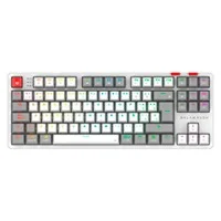 Teclado Gamer Balam Rush Level Pro Gk990 / Inalambrico / Dongle Usb- Bt -Usb C / Español / Win -Mac -Android / 88 Teclas / Mecanico / Iluminacion Rgb / 5 Dispositivos / Recargable /Blanco / Br-940375